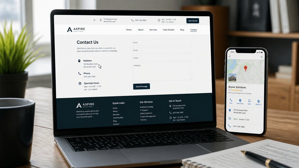 consistent business contact information