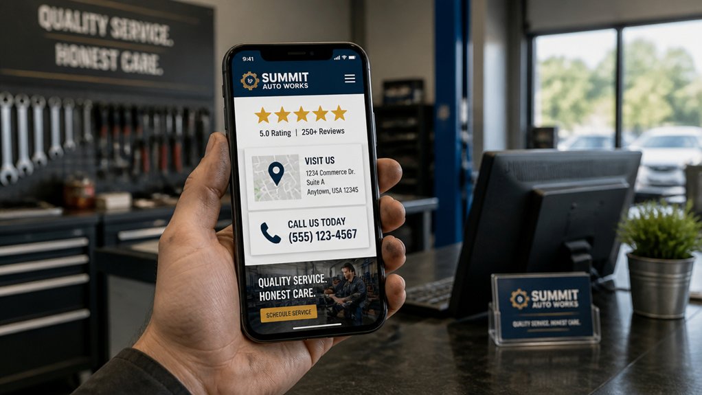 contact info and reviews