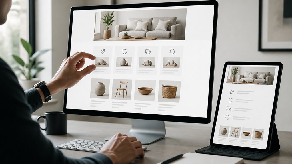 easy to scan website layout