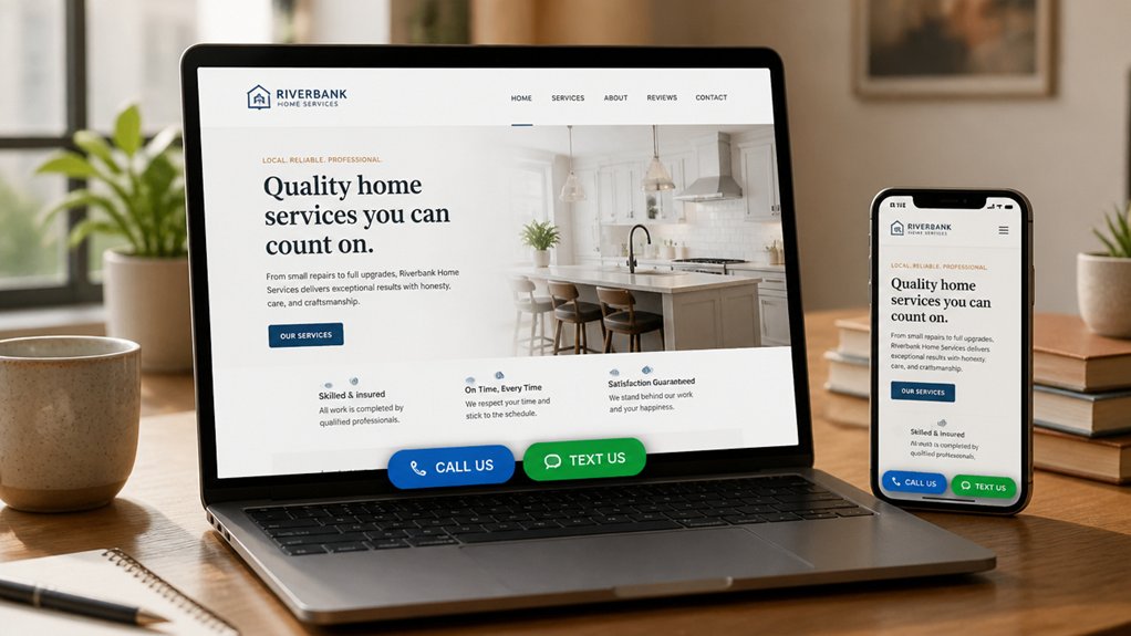 sticky call and booking buttons